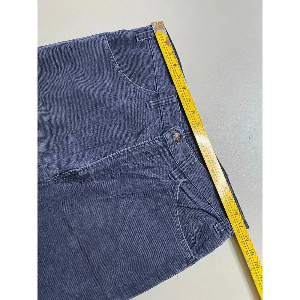 VTG 1980s Levi's 646 Flared Corduroy Trousers Navy Cotton 36W x‎ 31L